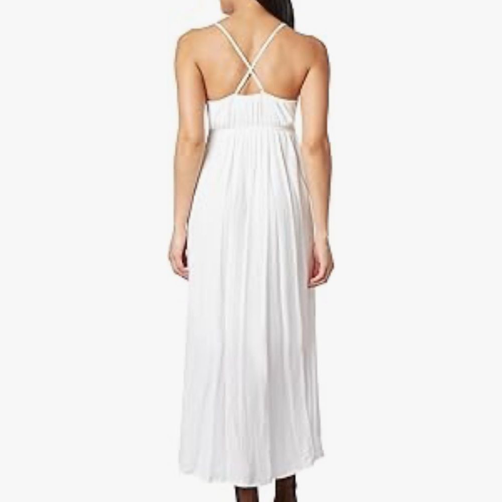 WallFlower Gauze Maxi Dress Crochet Trim Spaghetti Strap Flowy Sundress White XL - Picture 7 of 12
